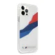 BMW dėklas iPhone 12 Pro Max telefonui Motorsport Tricolor, skaidrus