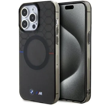 BMW Pattern MagSafe dėklas iPhone 15 Pro Max telefonui, pilkas