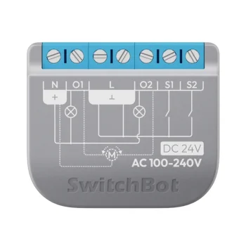 Išmanusis dviejų kanalų jungiklis SwitchBot Relay Switch 2PM Matter