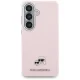 Karl Lagerfeld Saffiano KC Metal Logo MagSafe Case for Samsung Galaxy S26 - Pink