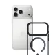 Dėklas „iPhone 17 Pro“ 3Mk Satin Armor MagCase, skaidrus juodas