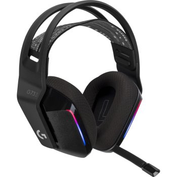 Belaidės žaidimų ausinės Logitech G G733 Lightspeed, juodos