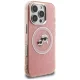 Karl Lagerfeld IML Glitter Karl & Choupette MagSafe dėklas iPhone 16 Pro Max, rožinis