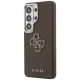Guess Grained Big 4G Metal Logo dėklas Samsung Galaxy S26 Ultra, rudas
