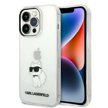 Karl Lagerfeld Ikonik Choupette dėklas, skirtas iPhone 14 Pro Max, skaidrus