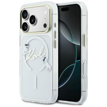 Karl Lagerfeld IML Choupettes Karl Script Logo MagSafe Phone Case Cover iPhone 17 Pro - Clear