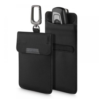 Spigen Pouch Keyless RFID signalo blokavimo dėklas raktams, Juodas