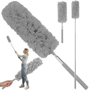 Teleskopinė mikropluošto dulkių šluotelė, 35–83 cm, pilka