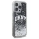 DKNY Liquid Glitter Arch Logo dėklas, skirtas iPhone 16 Pro, juodas