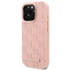 Karl Lagerfeld iPhone 16 Pro dėklas Leather Monogram Metal Logo, rožinis
