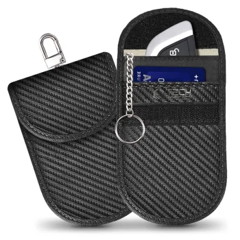 Tech-Protect KLR100 RFID Blocking Car Key Case, Black Carbon
