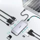 Choetech HUB-M15 9-in-1 USB-C šakotuvas (HDMI, VGA, RJ45, SD/TF), pilkas