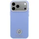 Guess Grained Round Strass Logo MagSafe dėklas telefonui iPhone 18 Pro Max / 17 Pro Max, juodas