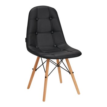 Skandinaviško stiliaus ergonominė kėdė 4Rico QS-185, juoda