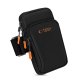 Tech-Protect M7 Universal Sport Armband Case, Black/Orange