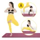4FIZJO NBR Fitness and Yoga Mat 180 × 60 × 1.5 cm, Burgundy