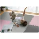 Puzzle foam mat 180x180cm 9 pcs grey pink