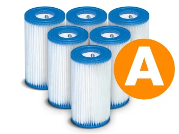Intex 29000 A tipo popieriniai baseino siurblio filtrai, 6 vnt.