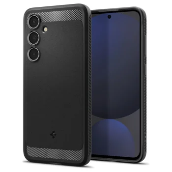 „Spigen Rugged Armor“ dėklas, skirtas „Samsung Galaxy S24 FE“, juodas