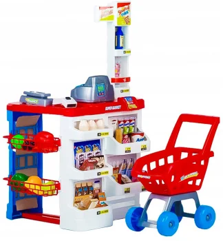 Multistore HC238741 Kids Supermarket with Cash Register, Scale and Scanner