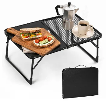 Multigarden Folding Camping Table 60x40 cm, Black