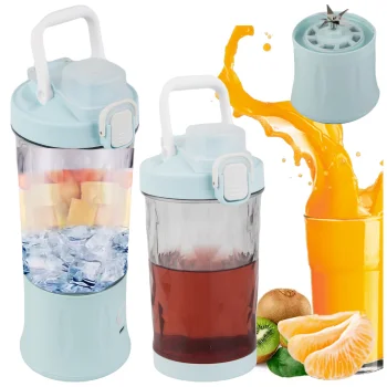 Nešiojamas belaidis glotnučių trintuvas USB 600 ml, mėlynas