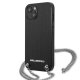 Karl Lagerfeld dėklas su grandinėle iPhone 13 mini telefonui, juodas