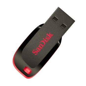 SanDisk Cruzer Blade 32GB USB 2.0 atmintukas, juodas, raudonas