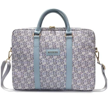 Guess GCube Stripes nešiojamojo kompiuterio krepšys 16", mėlynas