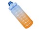 Motivational Water Bottle with Straw 2000 ml, Blue/Orange