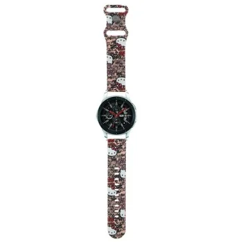 Išmaniojo laikrodžio dirželis Hello Kitty Silicone Tags Graffiti 22 mm, rožinis