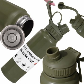 Termosas su rankena, 700 ml, žalias