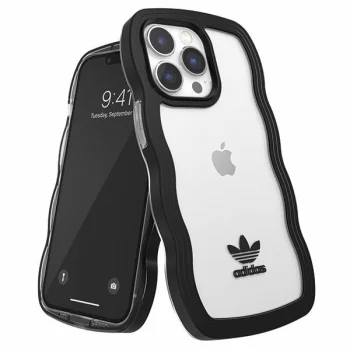 Adidas OR Wavy dėklas iPhone 13 / 13 Pro, juodas/skaidrus