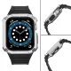 Dirželis su apsauginiu dėklu Apple Watch 38/40/41mm - Juodas, sidabrinis