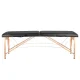 Sulankstomas medinis masažo stalas Case WOOD COMFORT, 2 dalių, juodas