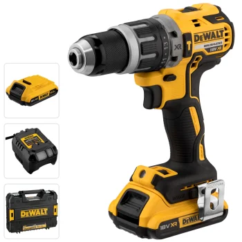 Akumuliatorinis smūginis gręžtuvas-suktuvas DeWalt DCD796D2-QW 18V su 2x 2.0 Ah akumuliatoriais