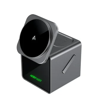 Belaidis įkroviklis 3-in-1 Acefast E34 22.5W su laidu, pilkas