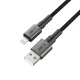 Tech-Protect Ultraboost DNA USB-A į Lightning laidas 12W / 2.4A 25 cm, pilkas