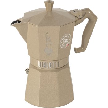Bialetti Moka Exclusive Induction kavinukas, 6 puodeliai, smėlio spalvos