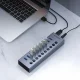 USB šakotuvas Orico BT2U3-10AB, 10x USB-A 3.0 su jungikliais, pilkas
