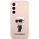 Karl Lagerfeld dėklas Samsung Galaxy S23 telefonui Silicone Ikonik, rožinis