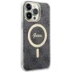 Guess dėklas iPhone 14 Pro Max telefonui 4G MagSafe, juodas