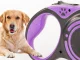 Retractable Dog Leash with Lock, 5m (up to 15kg), Purple