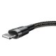 Baseus Cafule USB - Lightning laidas 1.0m, 2.4A, pilkas/juodas