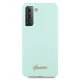 Guess Samsung Galaxy S21+ dėklas Silicone Script, mėlynas