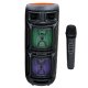 Belaidė Bluetooth kolonėlė ABS-8208 su mikrofonu ir LED, 40W, juoda