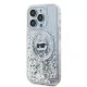 Karl Lagerfeld dėklas iPhone 15 Pro telefonui Liquid Glitter Choupette MagSafe