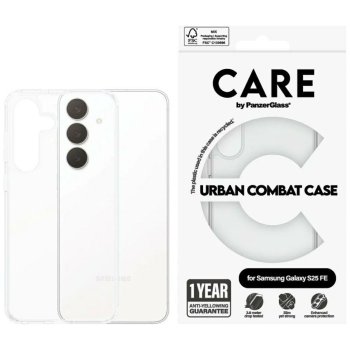 CARE by PanzerGlass Flagship Urban Combat Phone Case Cover Samsung Galaxy S25 FE - Transparent