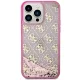 Guess dėklas iPhone 14 Pro Max telefonui Liquid Glitter 4G, rožinis