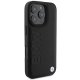 BMW iPhone 16 Pro dėklas Leather Hot Stamp MagSafe, juodas